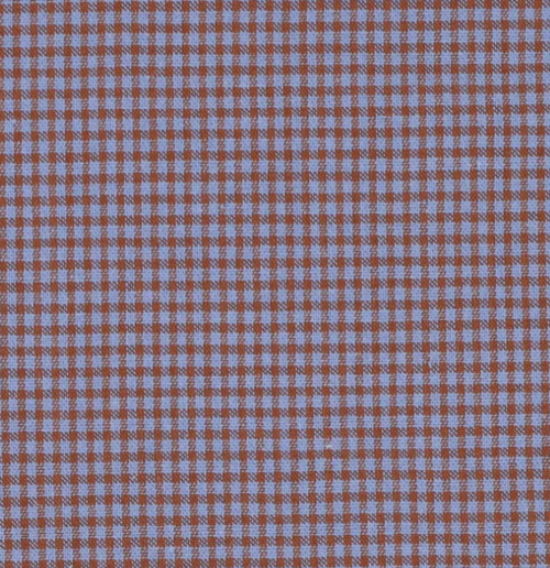Housse de coussin Mini Vichy Bleu Lavande & Marron LINJE