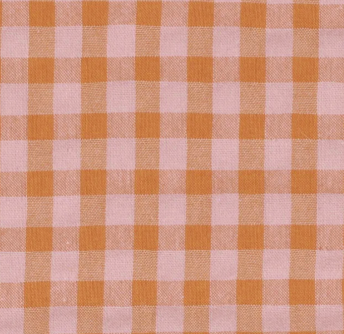 Housse de coussin Vichy Rose Poudré & Brun LINJE