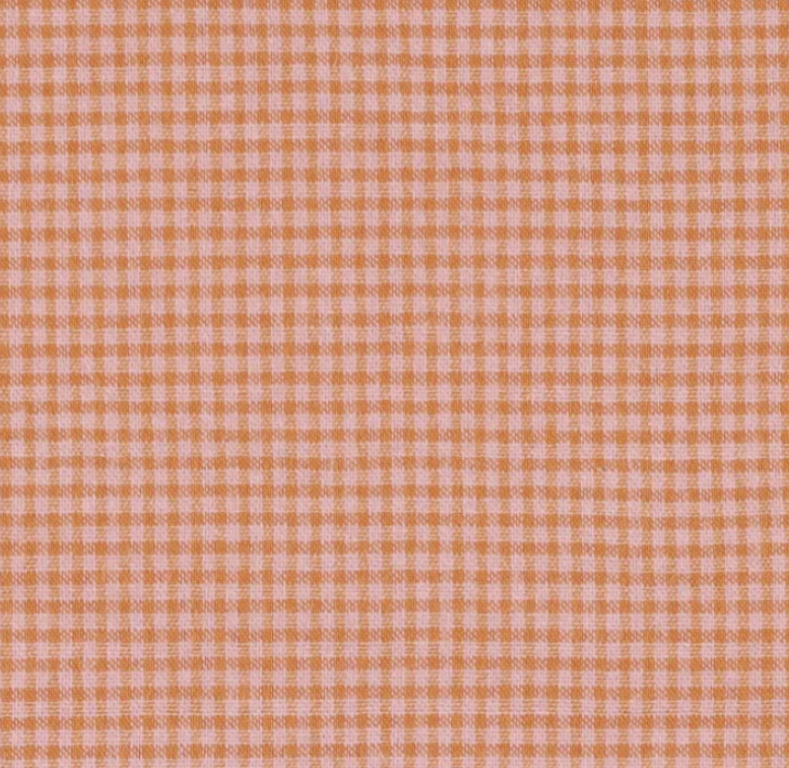 Housse de coussin Mini Vichy Rose Poudré & Brun LINJE