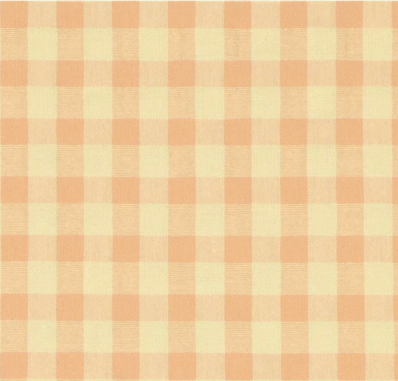 Housse de coussin Vichy Jaune & Abricot LINJE