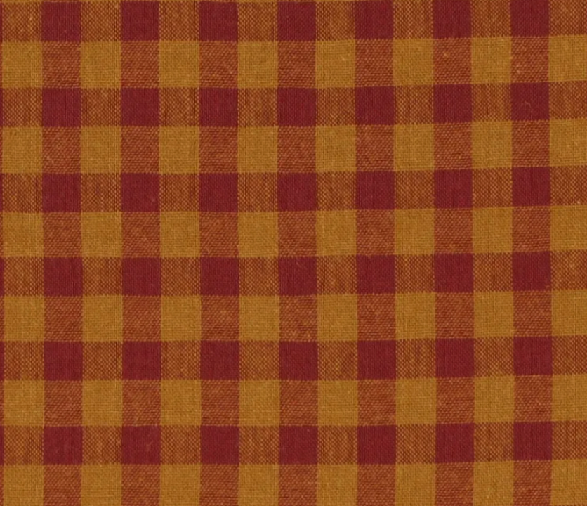 Housse de coussin Vichy Aubergine & Orange LINJE