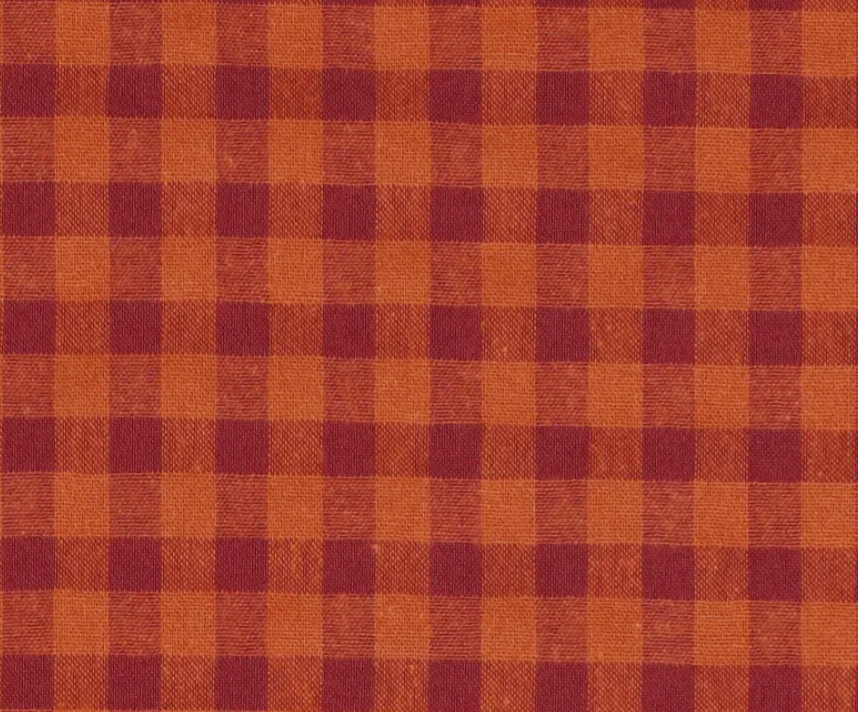 Cabas Vichy Aubergine & Orange LINJE