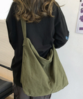 Sac Bandoulière Lin & Coton - Vert Olive LINJE