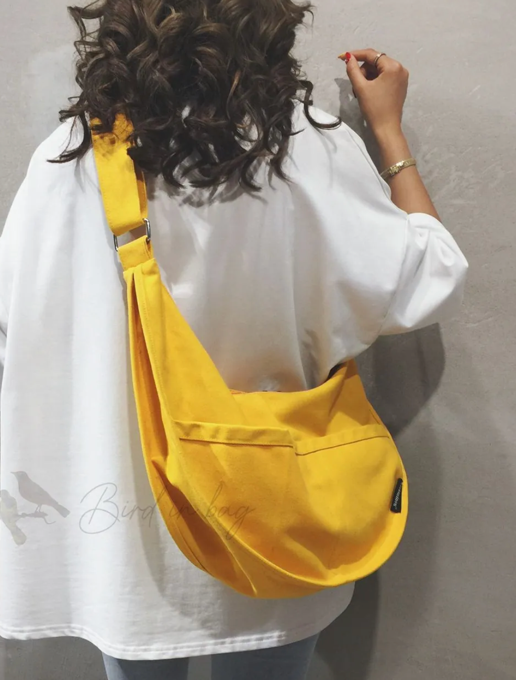 Sac Bandoulière Lin & Coton - Jaune LINJE