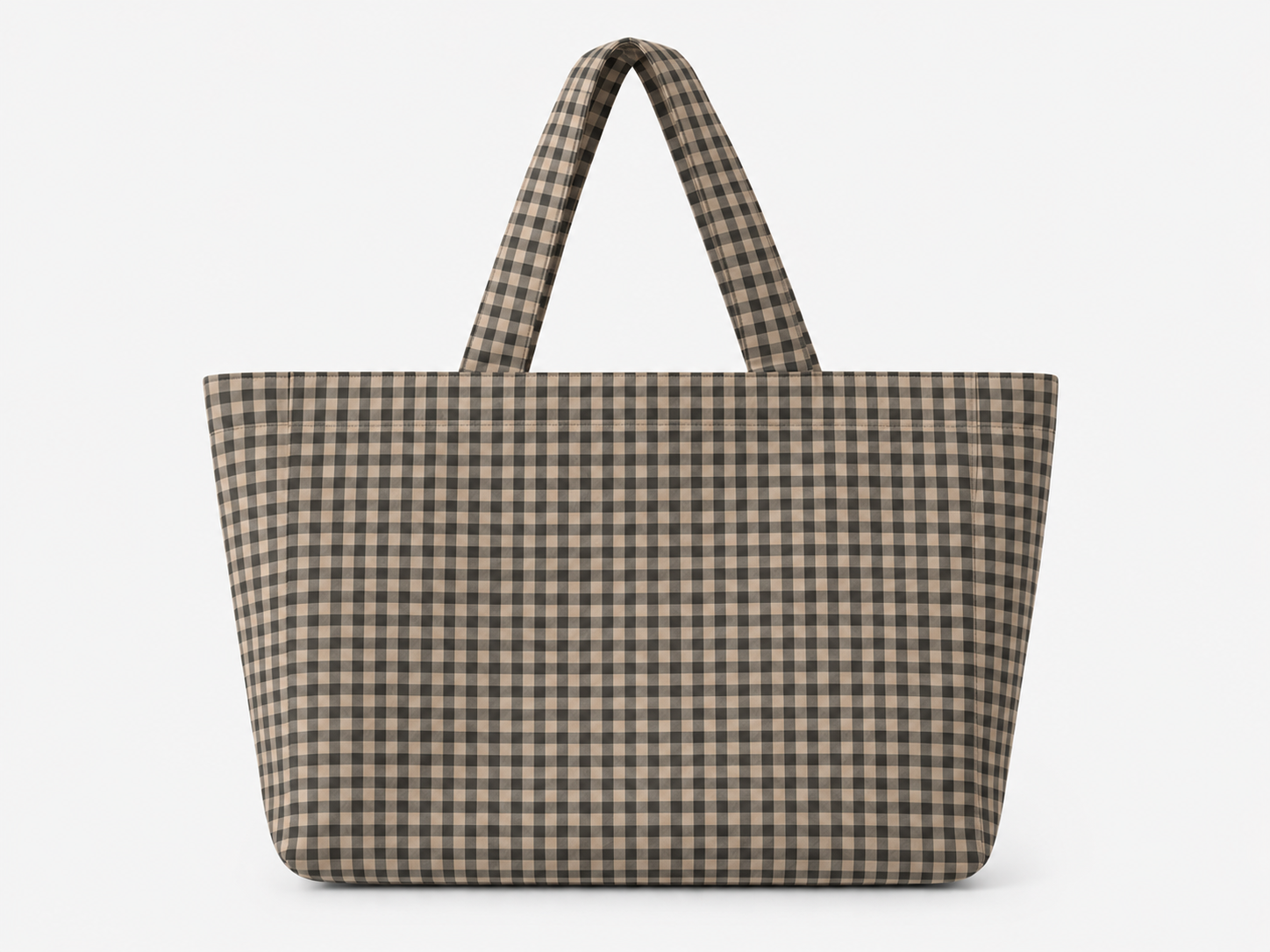 Cabas Vichy Beige & Anthracite LINJE