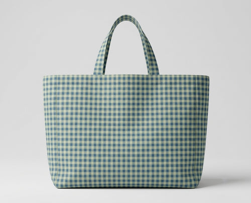 Cabas Vichy Vert & Bleu LINJE