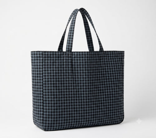 Sac Bandoulière Vichy Bleu & Bleu Nuit LINJE