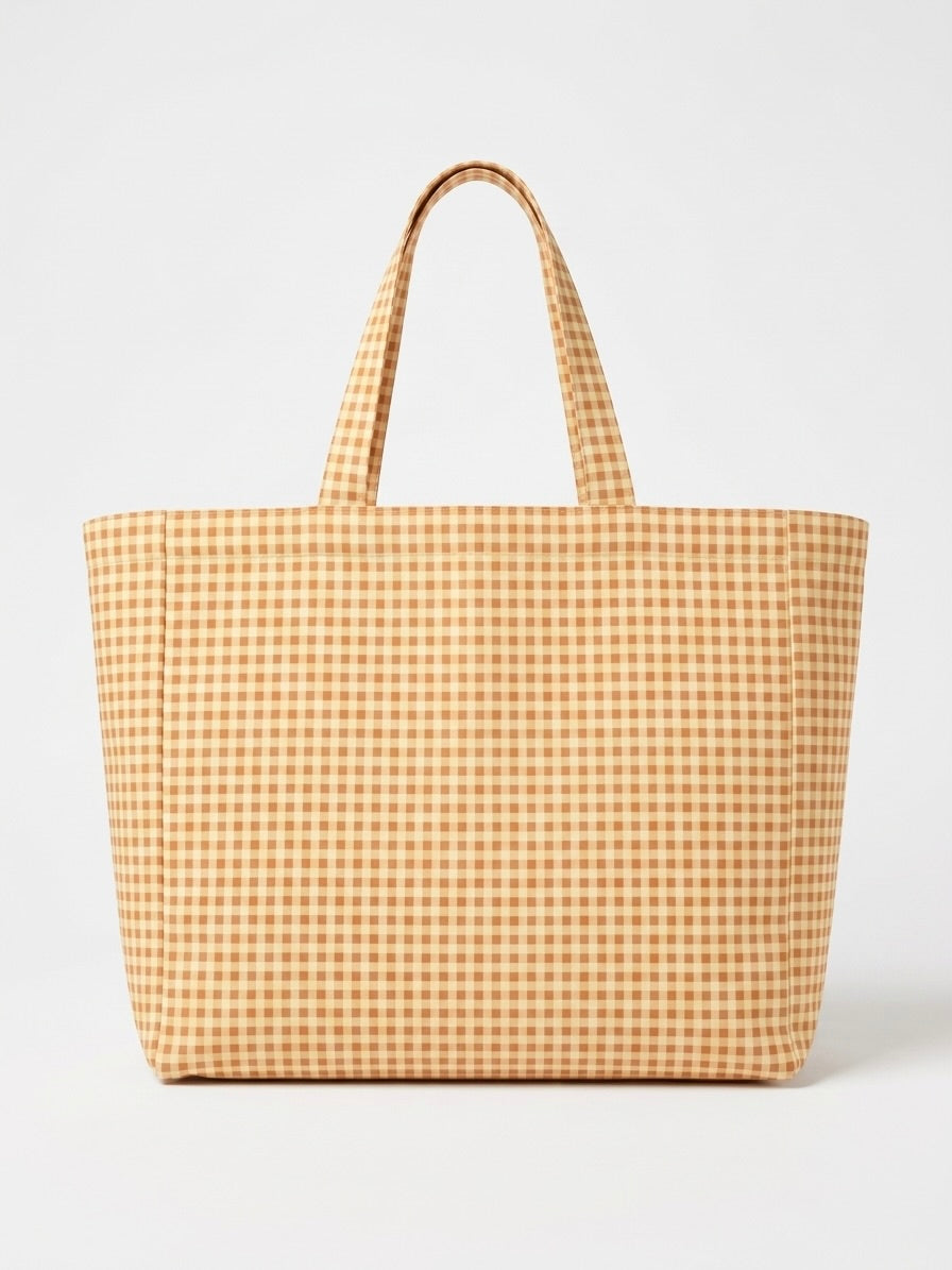 Cabas Vichy Jaune & Abricot LINJE