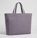 Cabas Vichy Bleu Lavande & Marron LINJE