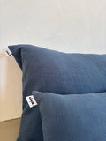 Housse de coussin Lin & Coton - Bleu Acier LINJE