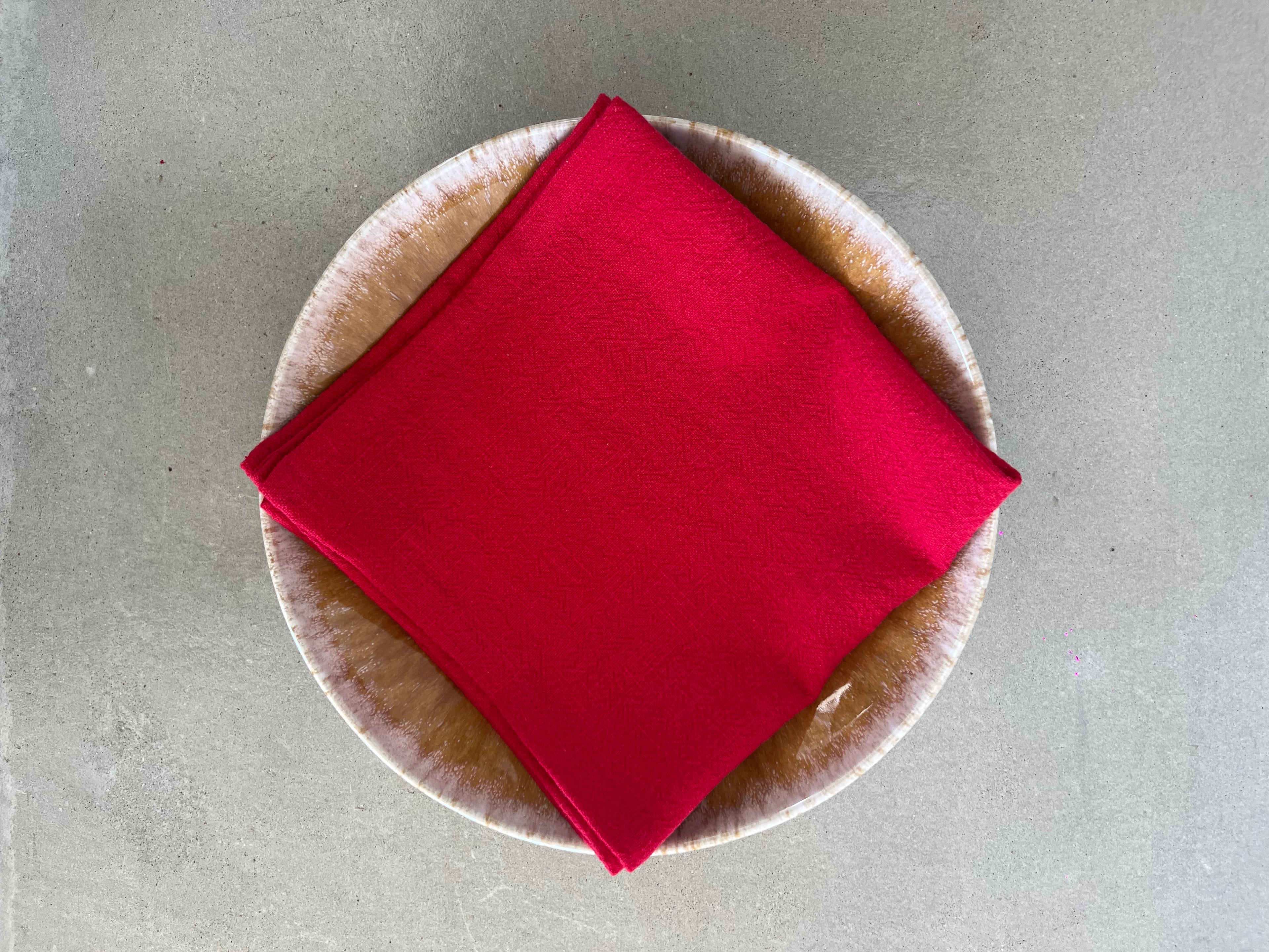 Serviette de table Lin & Coton - Rouge LINJE