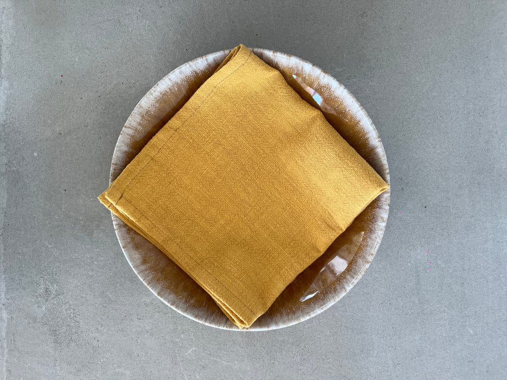 Serviette de table Lin & Coton - Jaune LINJE