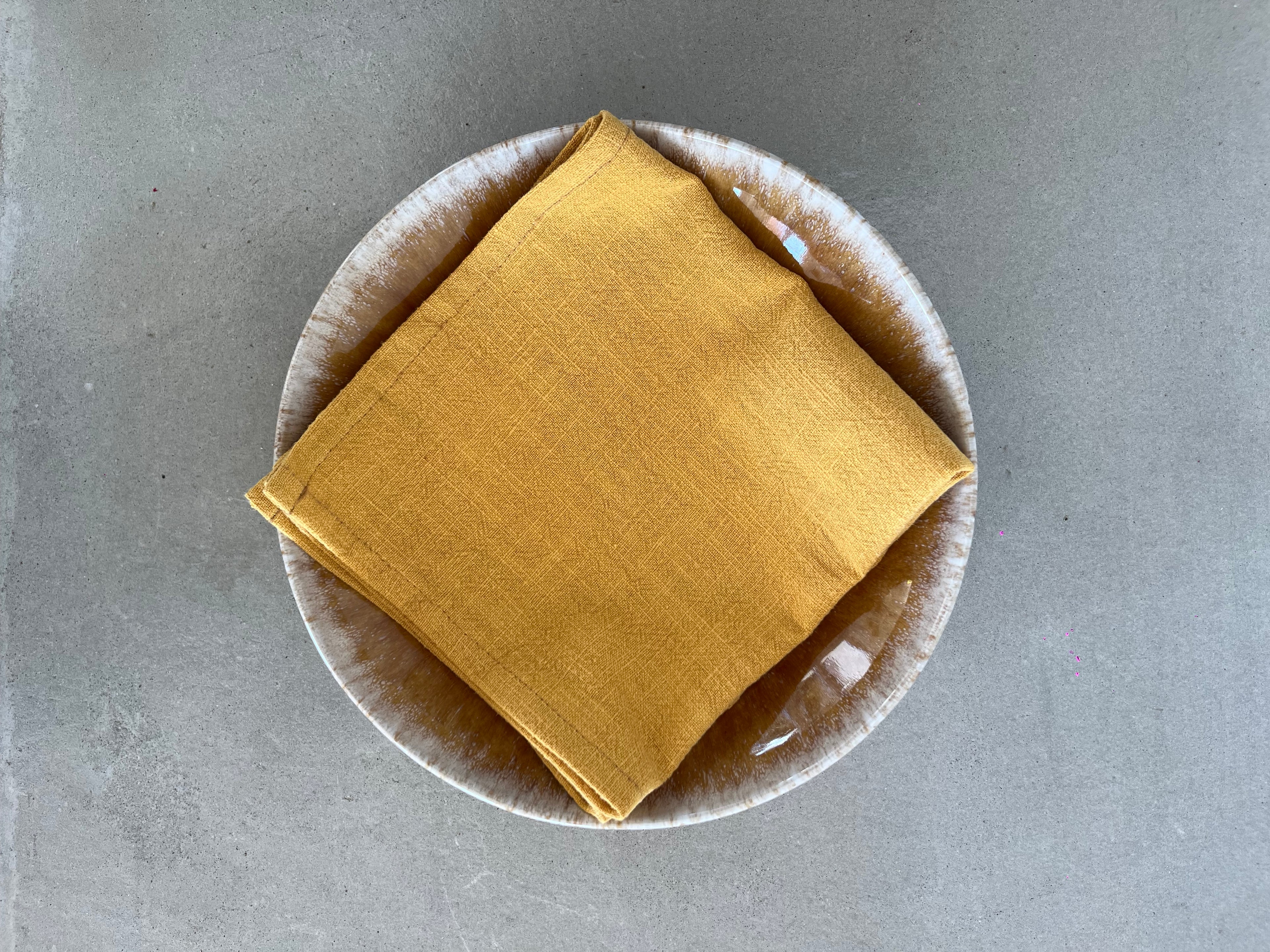 Serviette de table Lin & Coton - Jaune LINJE