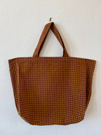 Cabas Vichy Aubergine & Orange LINJE