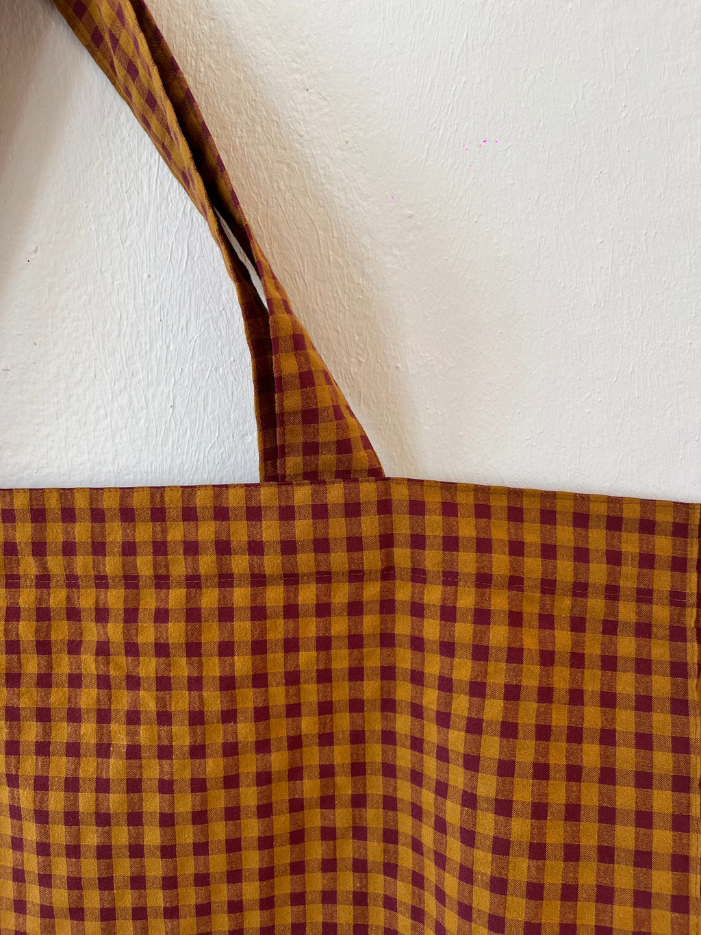 Cabas Vichy Aubergine & Orange LINJE