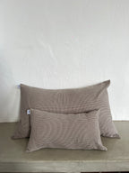 Housse de coussin Mini Vichy Beige & Anthracite LINJE