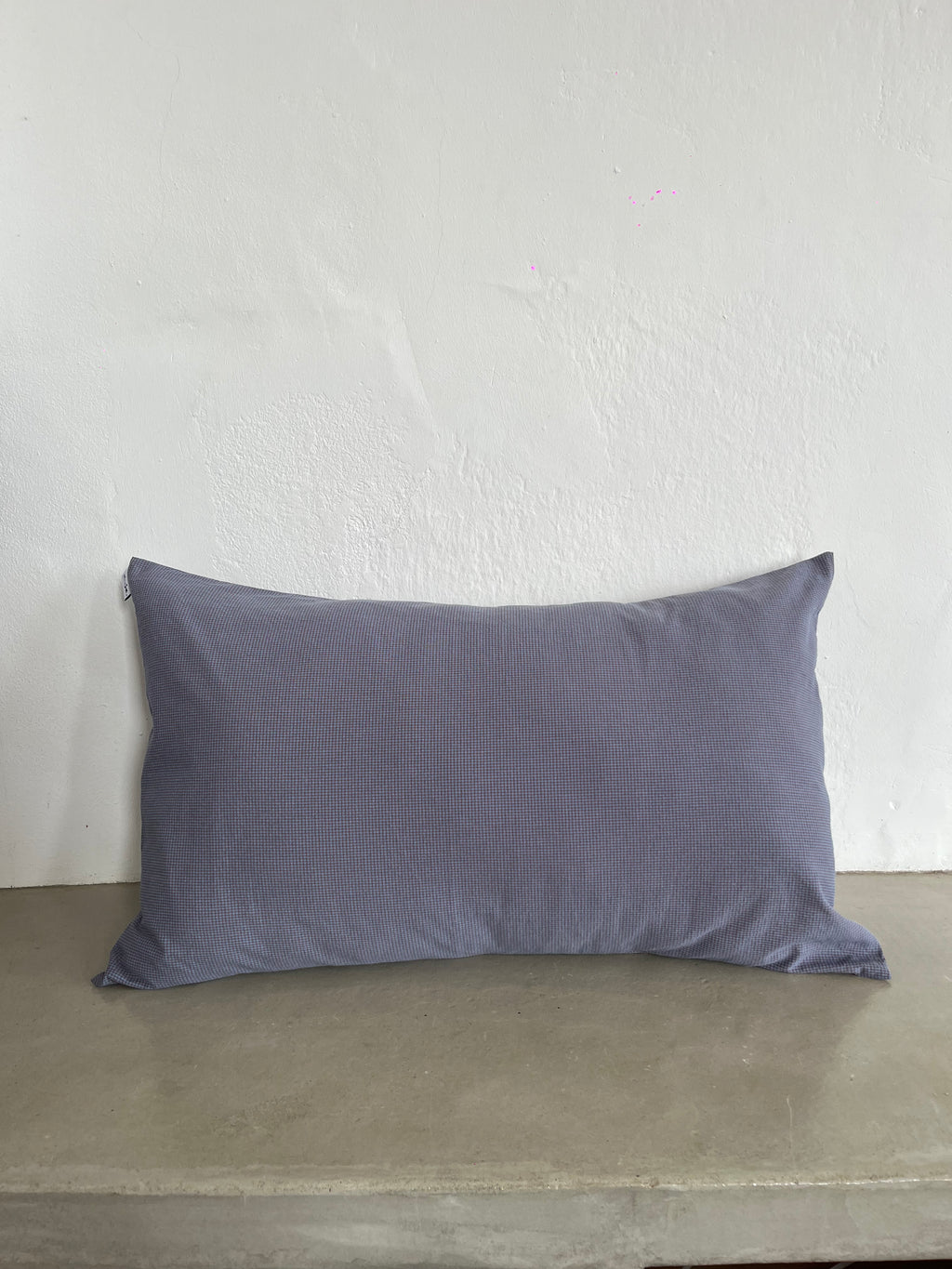 Housse de coussin Mini Vichy Bleu Lavande & Marron LINJE