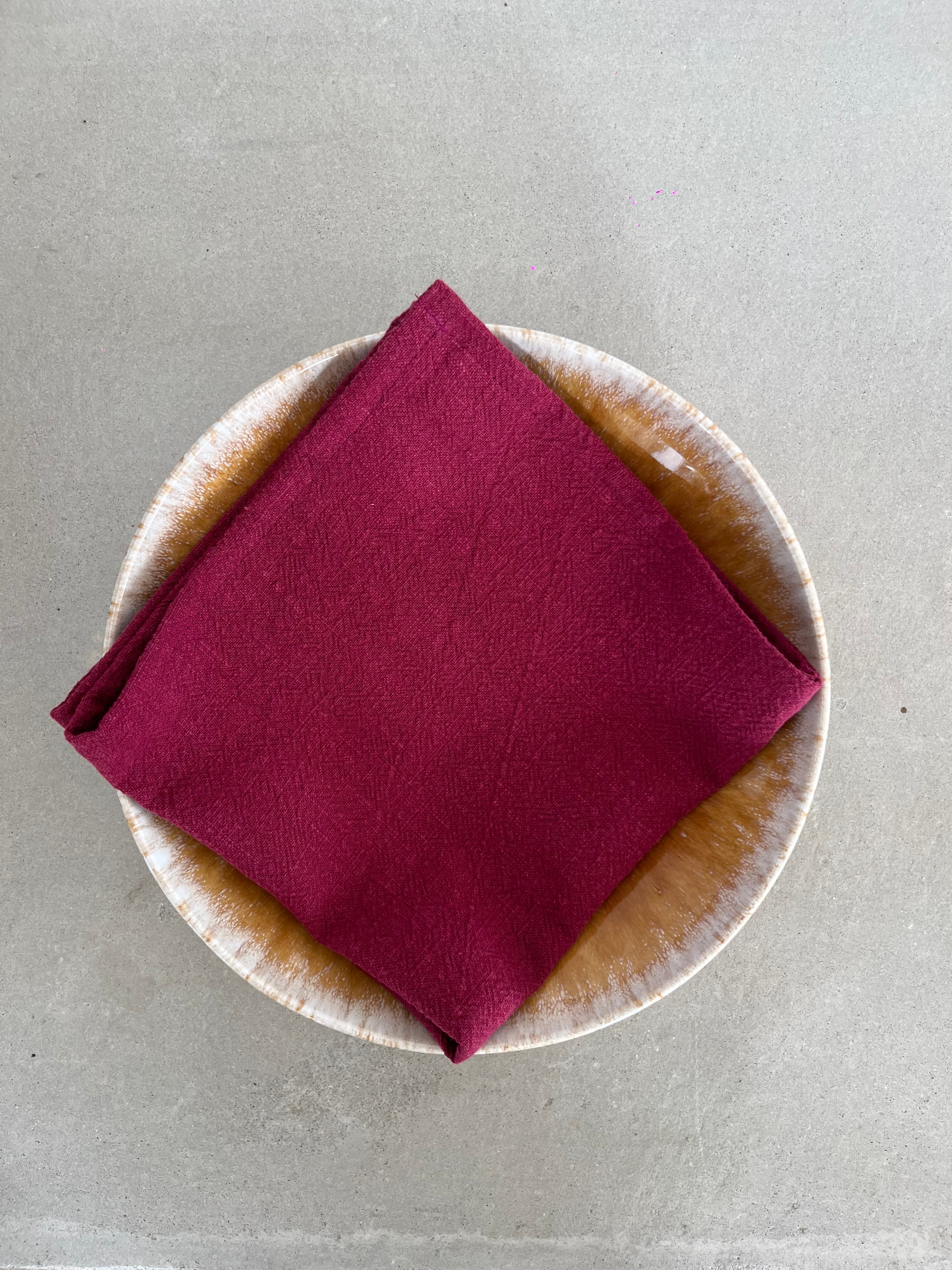 Serviette de table Lin & Coton - Bordeaux LINJE