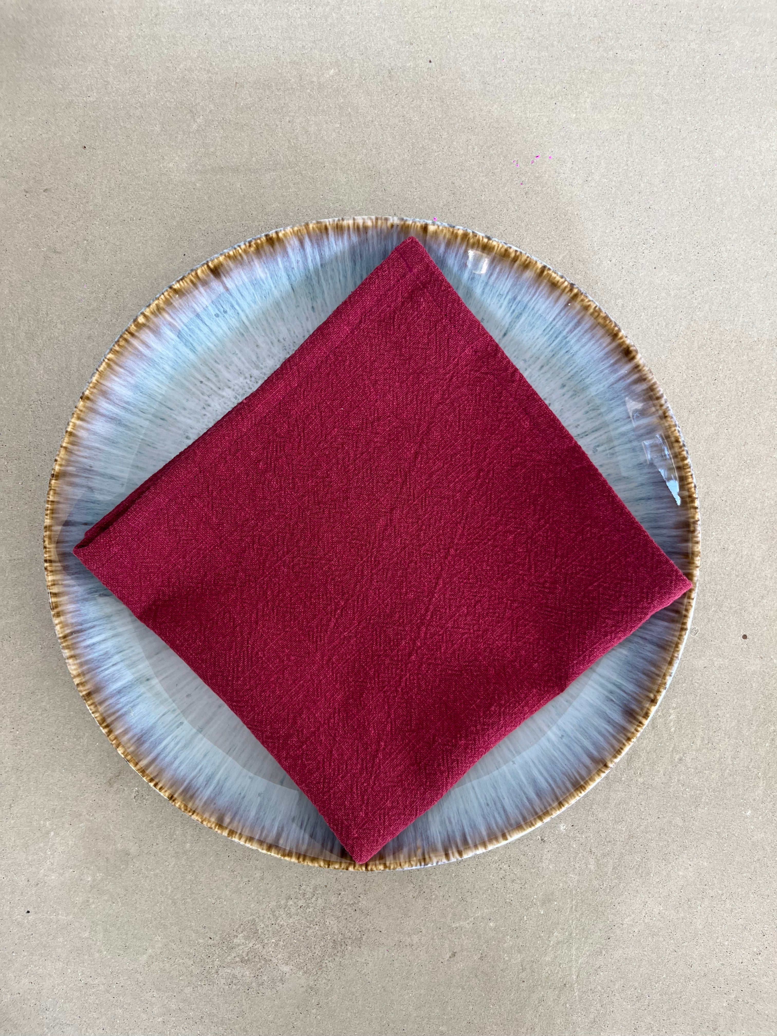 Serviette de table Lin & Coton - Bordeaux LINJE