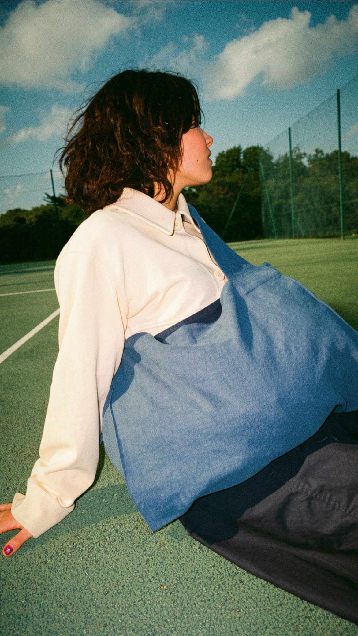 Sac Bandoulière Lin & Coton - Bleu Acier LINJE