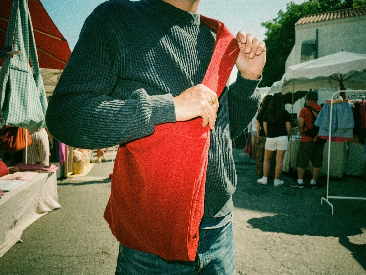 Sac Bandoulière Lin & Coton - Rouge LINJE