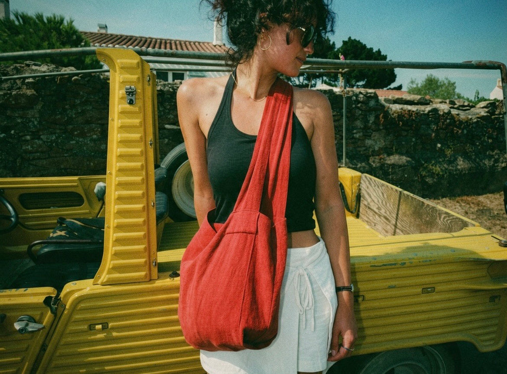 Sac Bandoulière Lin & Coton - Terracotta LINJE