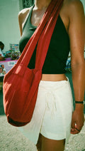 Sac Bandoulière Lin & Coton - Terracotta LINJE