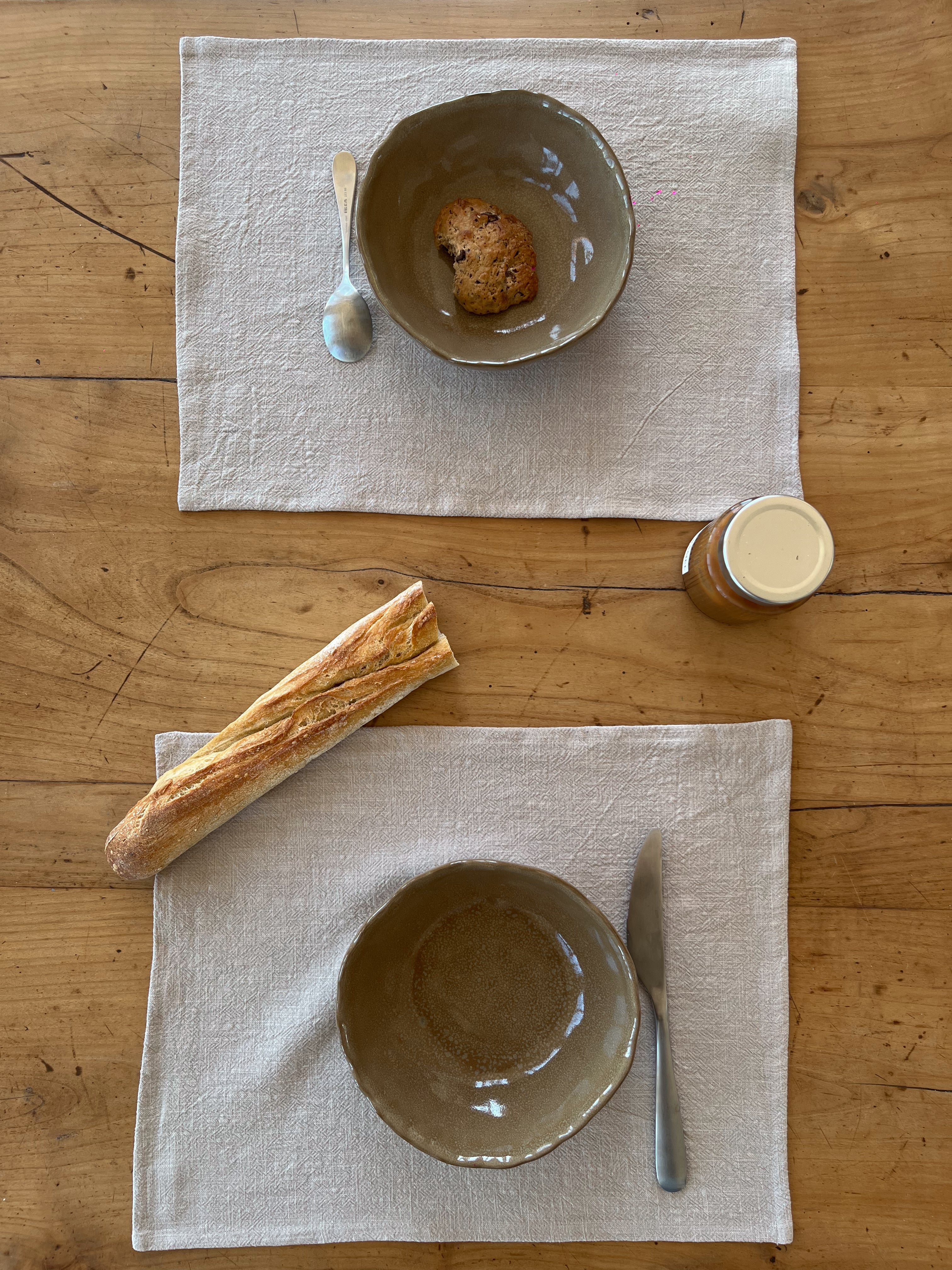 Set de table Lin & Coton - Gris Clair LINJE