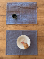 Set de table - Vichy Bleu Lavande & Marron LINJE