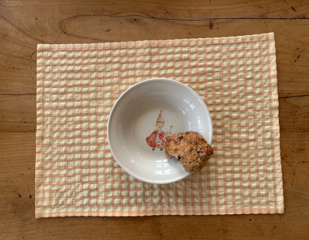 Set de table - Vichy Jaune & Abricot LINJE