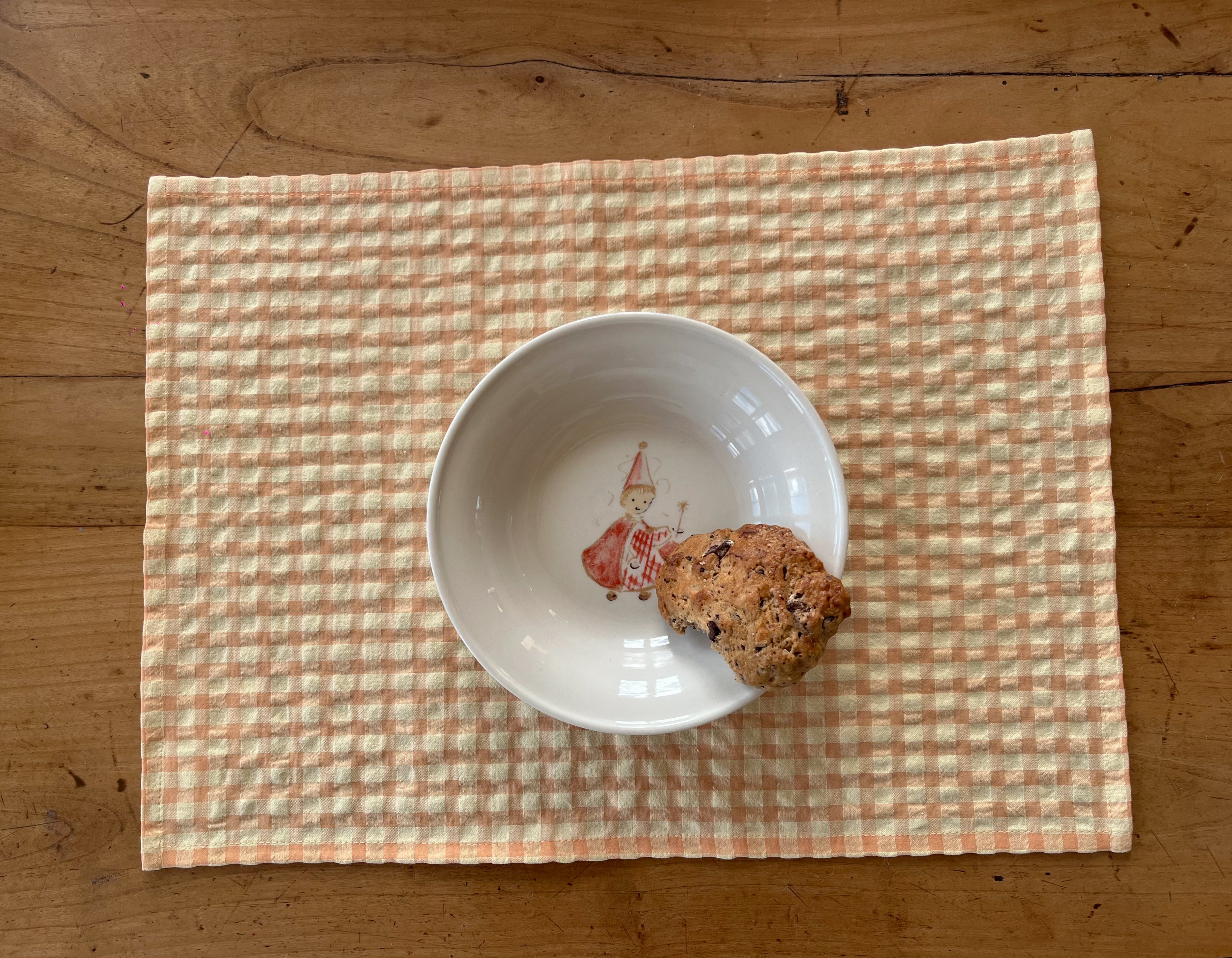 Set de table - Vichy Jaune & Abricot LINJE
