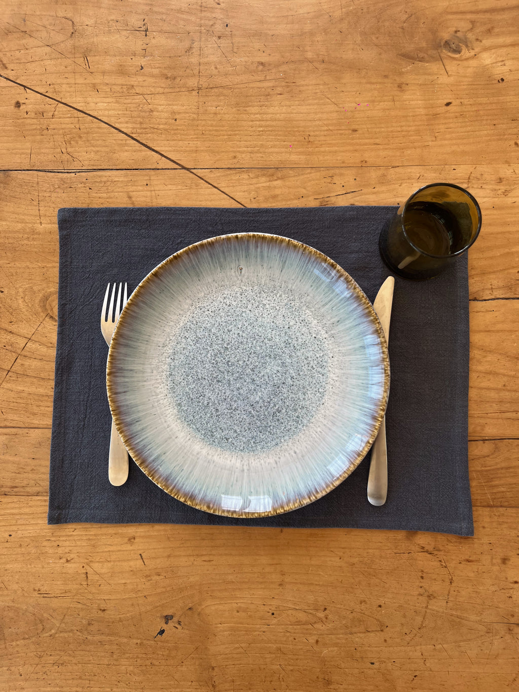 Set de table Lin & Coton - Anthracite LINJE